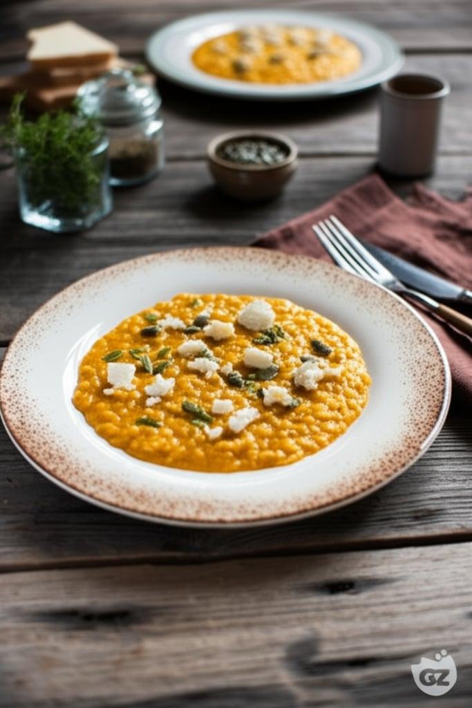 Creamy pumpkin and quartirolo risotto