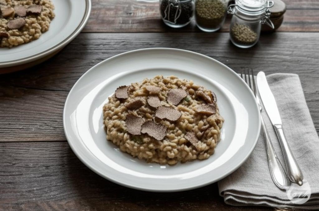 Risotto aux champignons et à la truffe