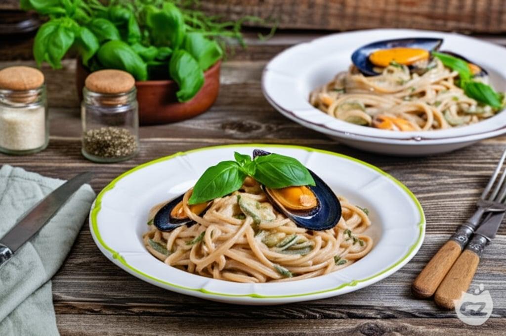 Spaghetti alla Nerano with Mussels