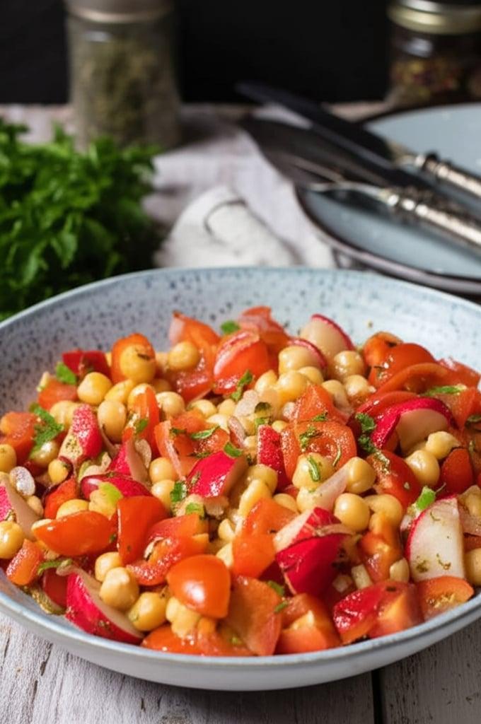 Spiced Instant Pot Chickpeas Salad