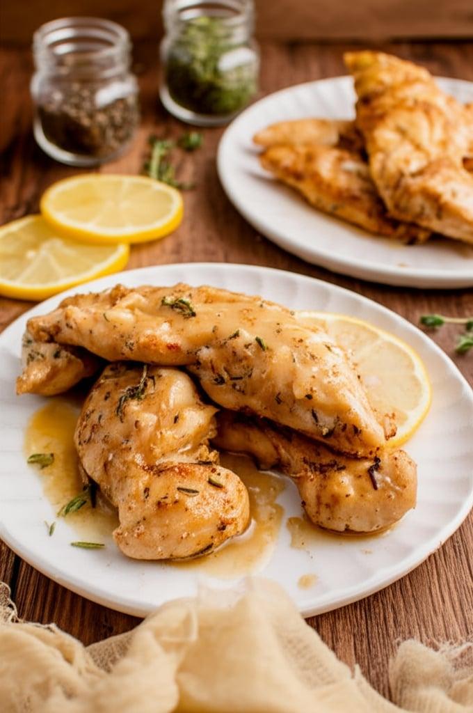 Straccetti di Pollo al Burro, Limone e Aglio