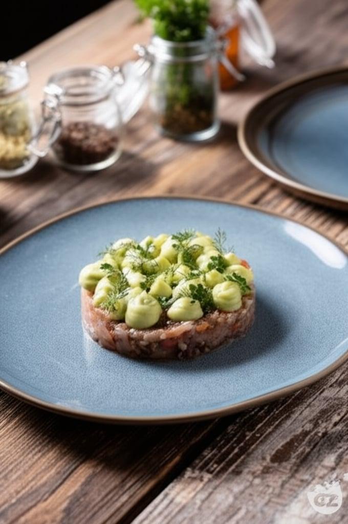Tartar de pez limón a la mediterránea