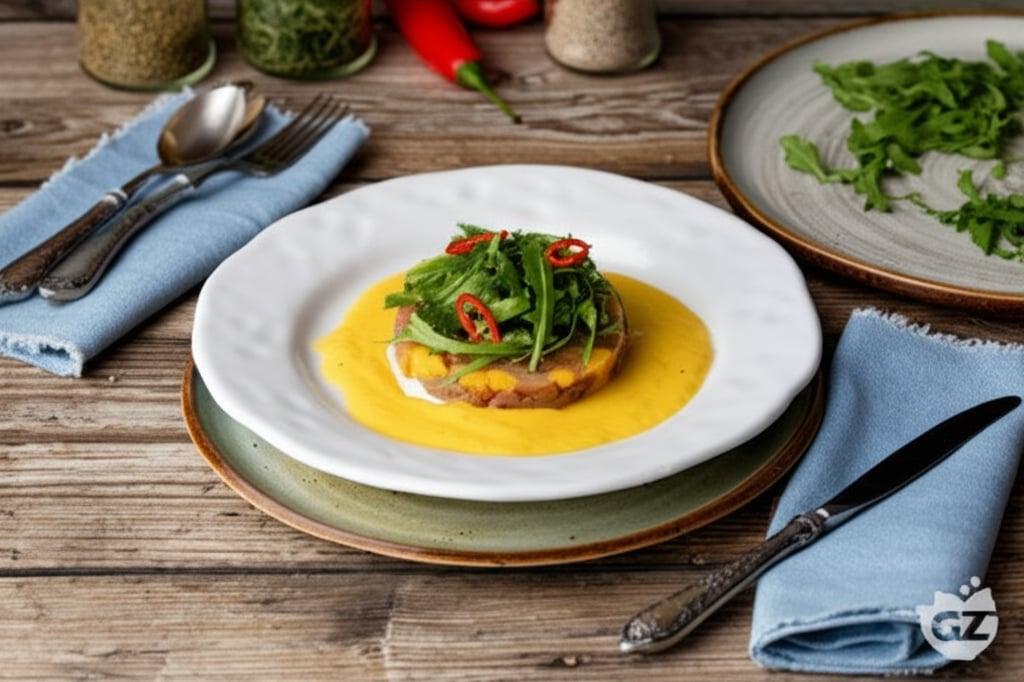 Tartare de thon mariné au mangue et roquette