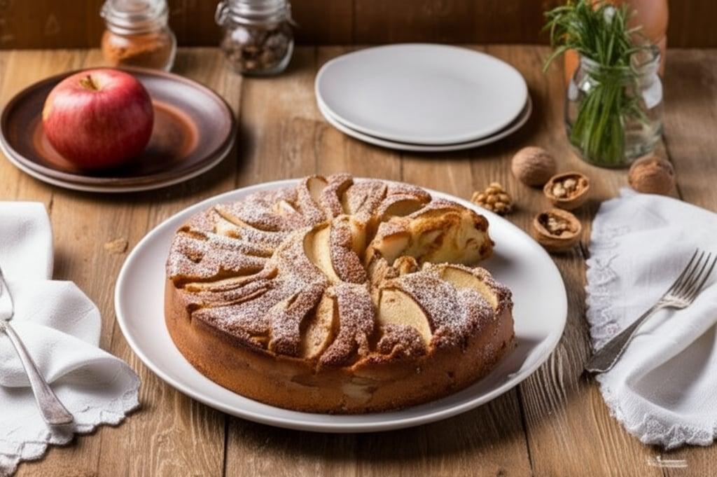 Apple and Walnut Cake
