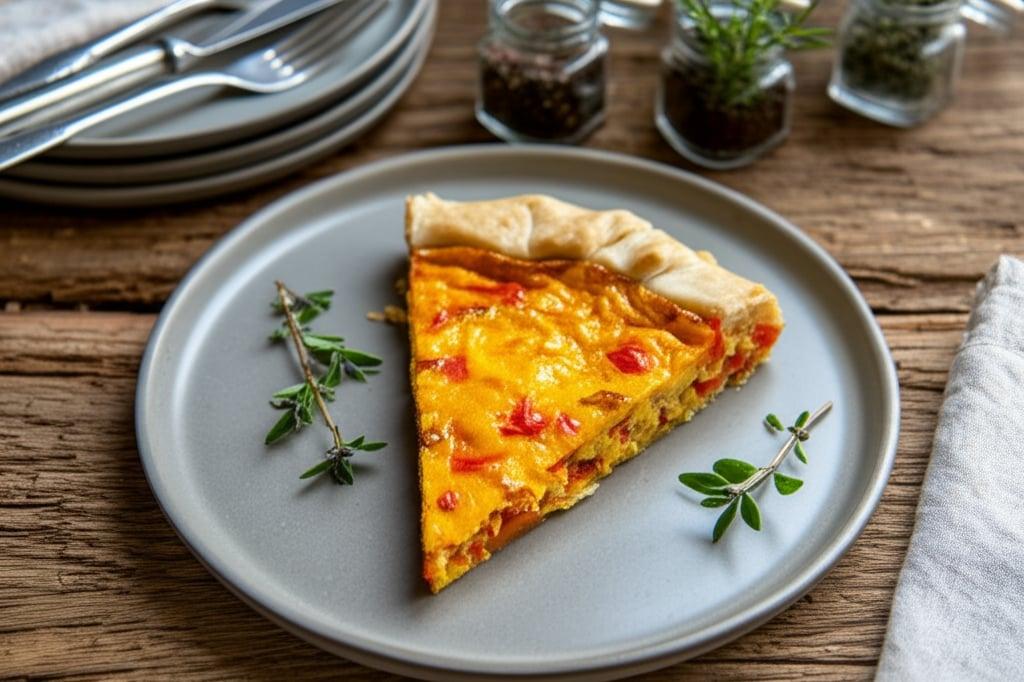 Savory pie with peppers and saffron