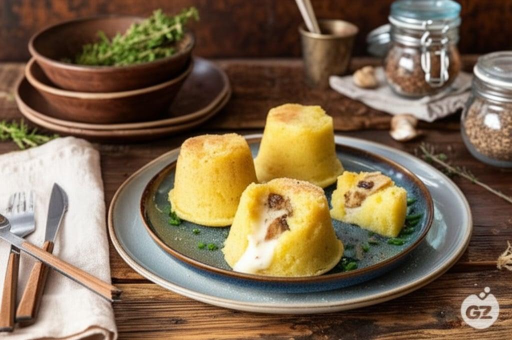 Potato Tart with Porcini Mushrooms and Provola Cheese