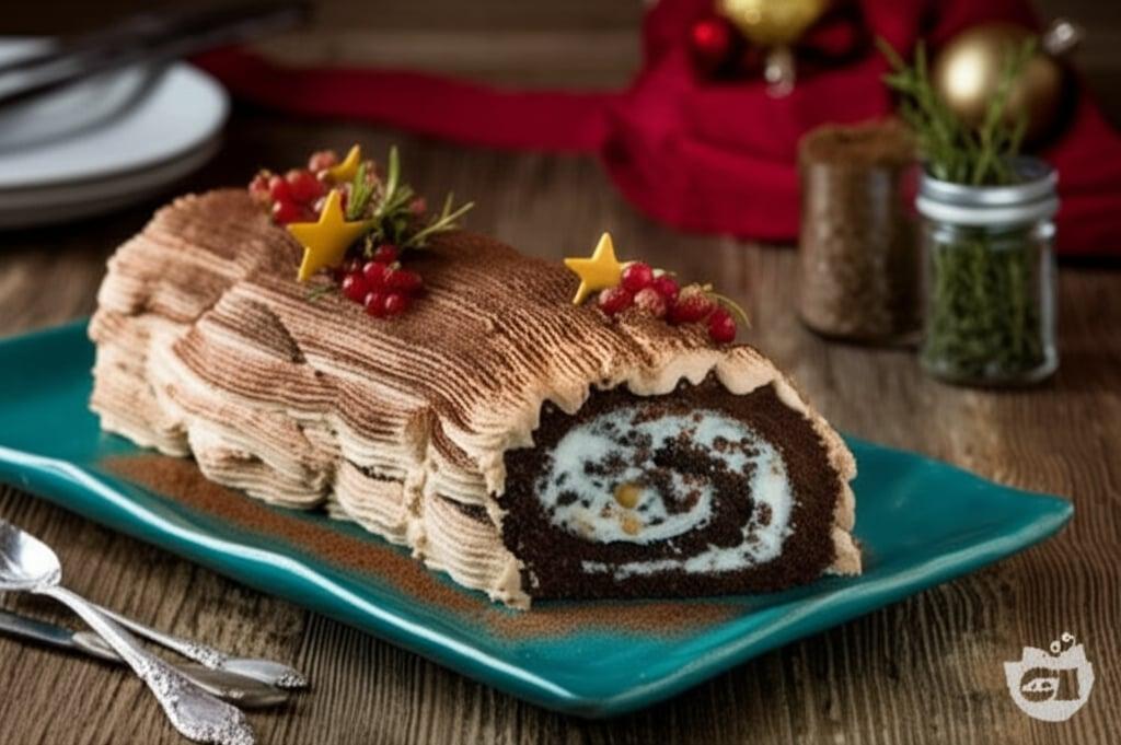 Ricotta Christmas Log