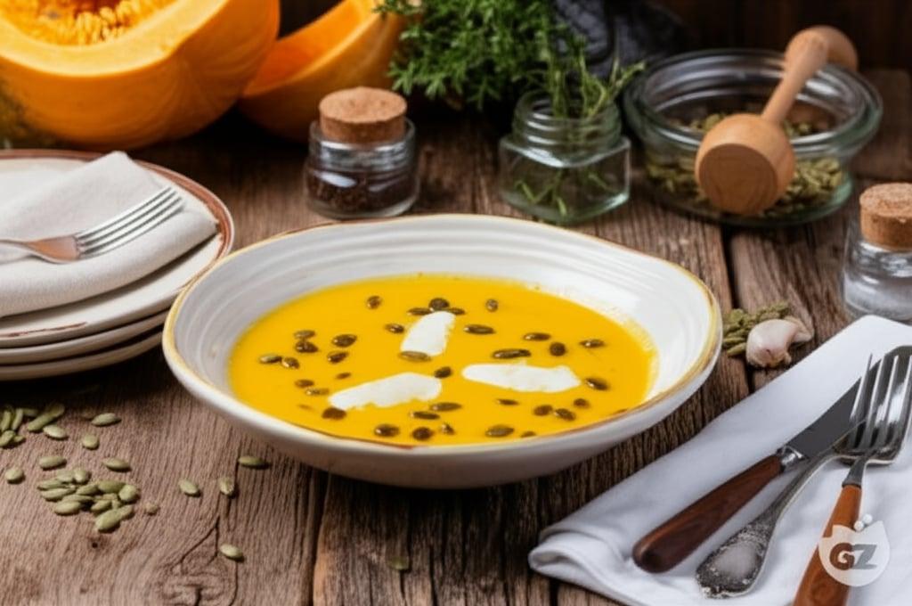Pumpkin and Goat Cheese Soup