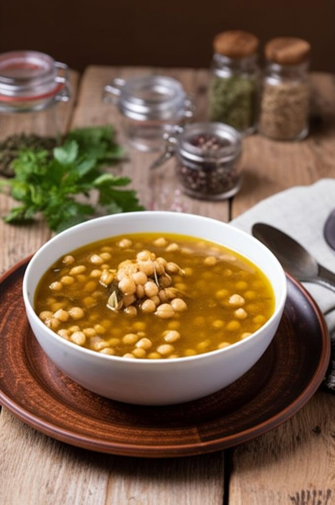 Kichererbsensuppe aus der Mikrowelle